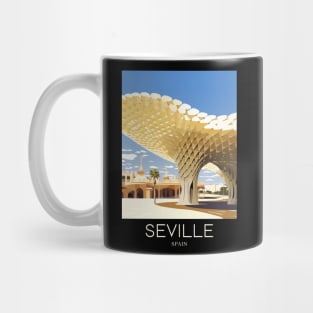 A Pop Art Travel Print of Seville - Spain Mug